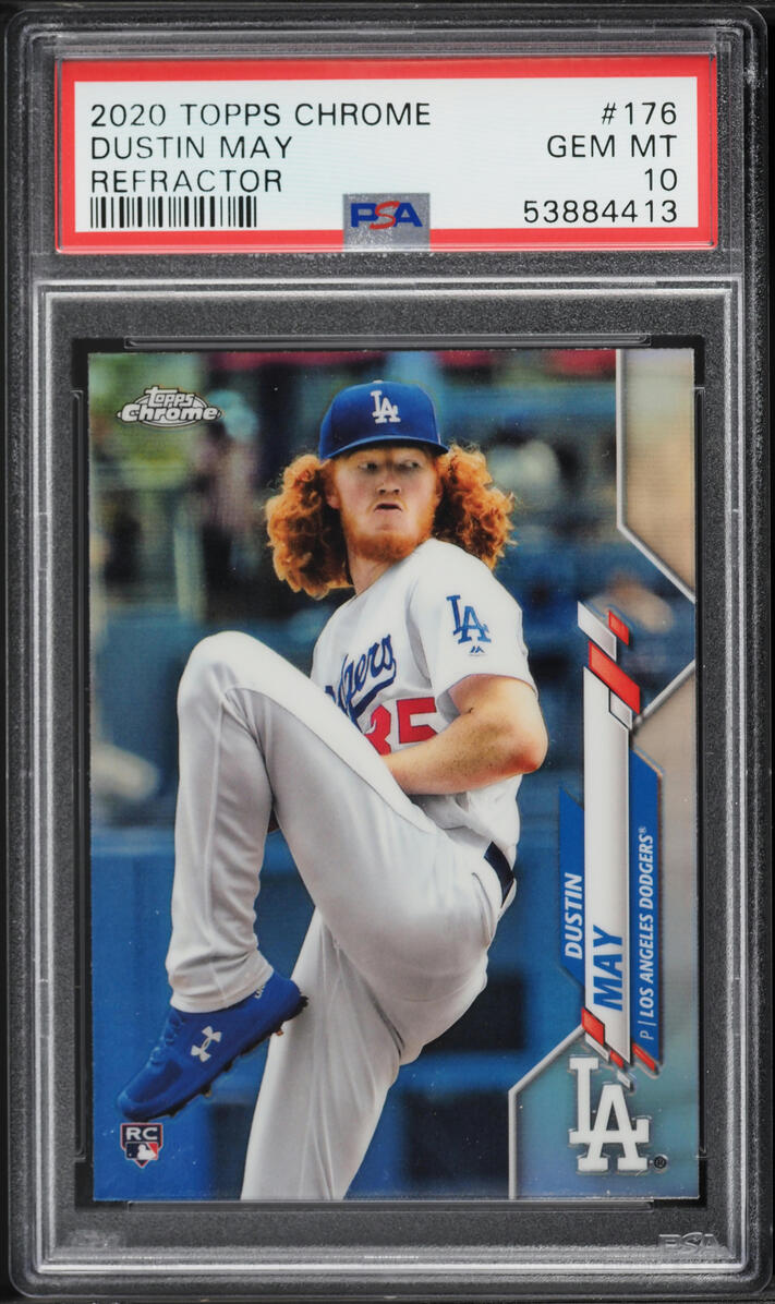 2020 Topps Chrome Refractor Dustin May ROOKIE #176 PSA 10 GEM MINT