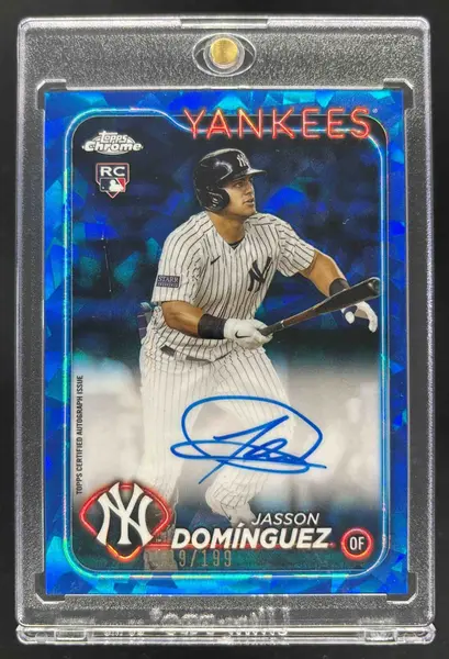 2024 Topps Chrome Sapphire Chrome Autographs Jasson Dominguez RC Auto /199