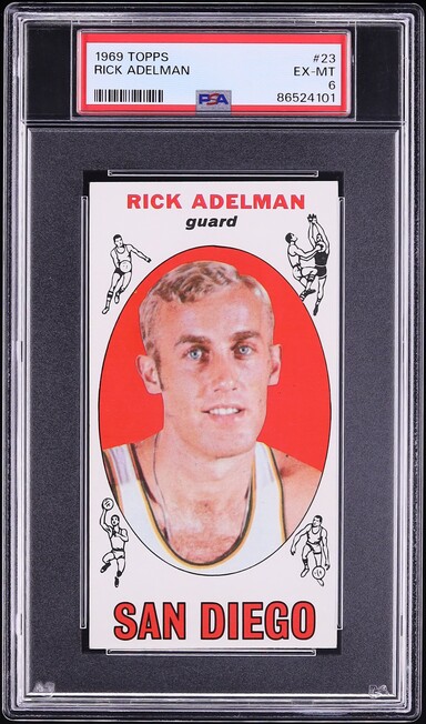 1969 Topps Basketball Rick Adelman ROOKIE #23 PSA 6 EXMT