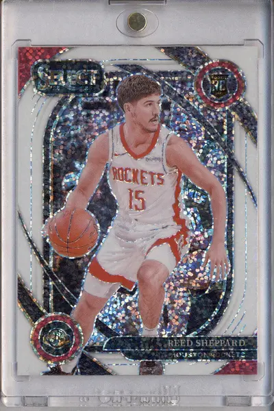 2024-25 Panini Select Courtside White Sparkle Prizm SP #299 Reed Sheppard RC