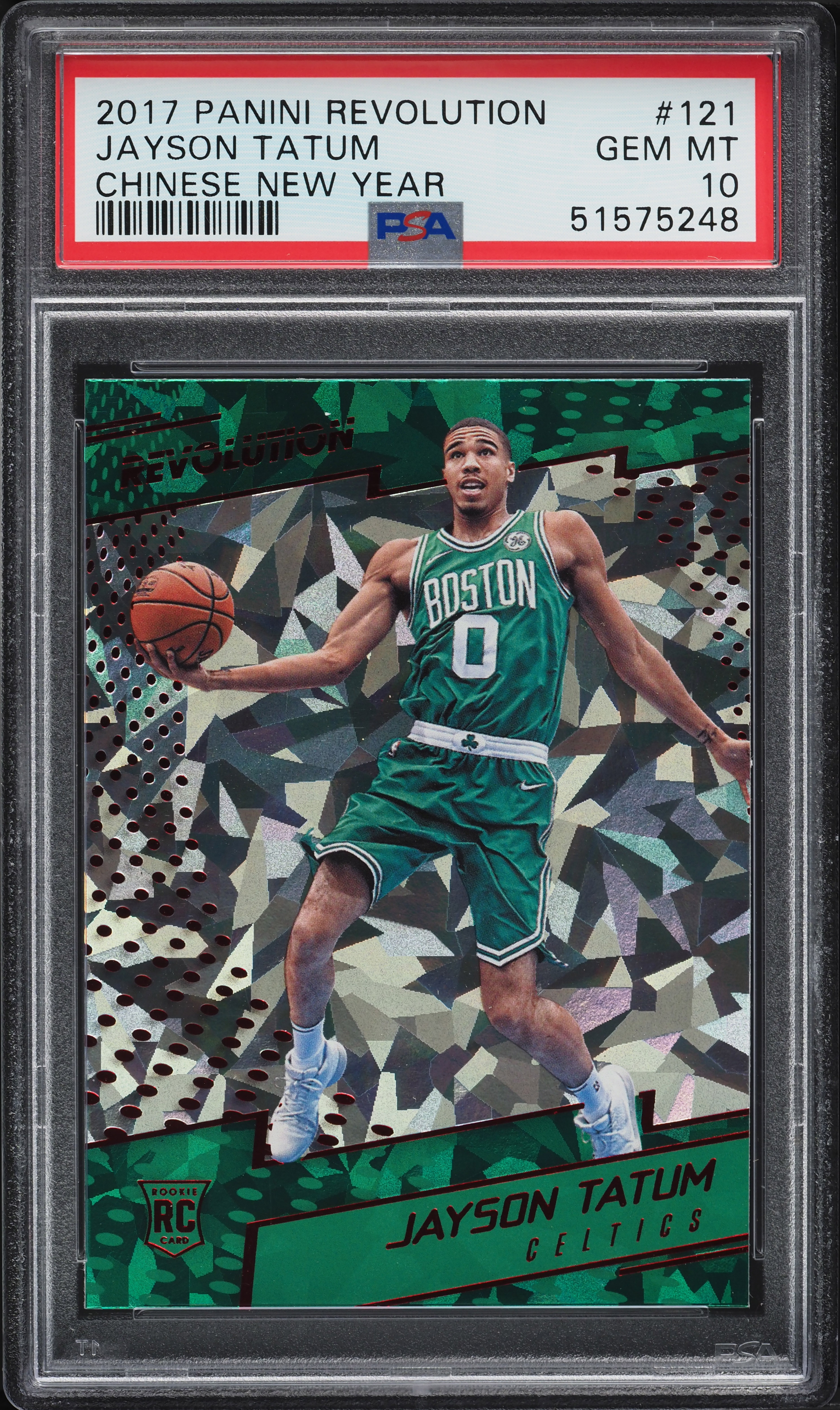 2017 Panini Revolution Chinese New Year Jayson Tatum ROOKIE #121 PSA 10 GEM MINT