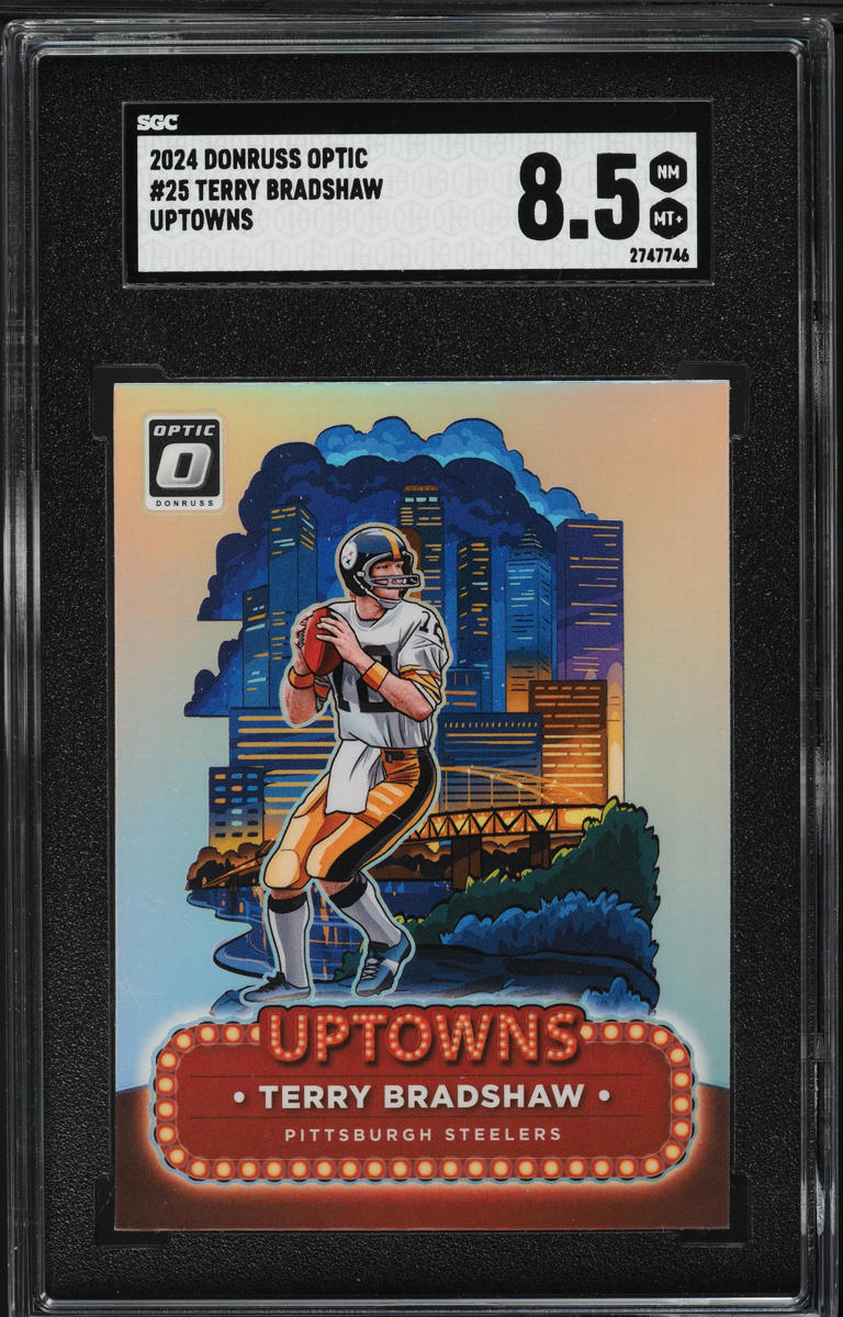 2024 Donruss Optic Uptowns Terry Bradshaw #25 SGC 8.5 NM-MT+