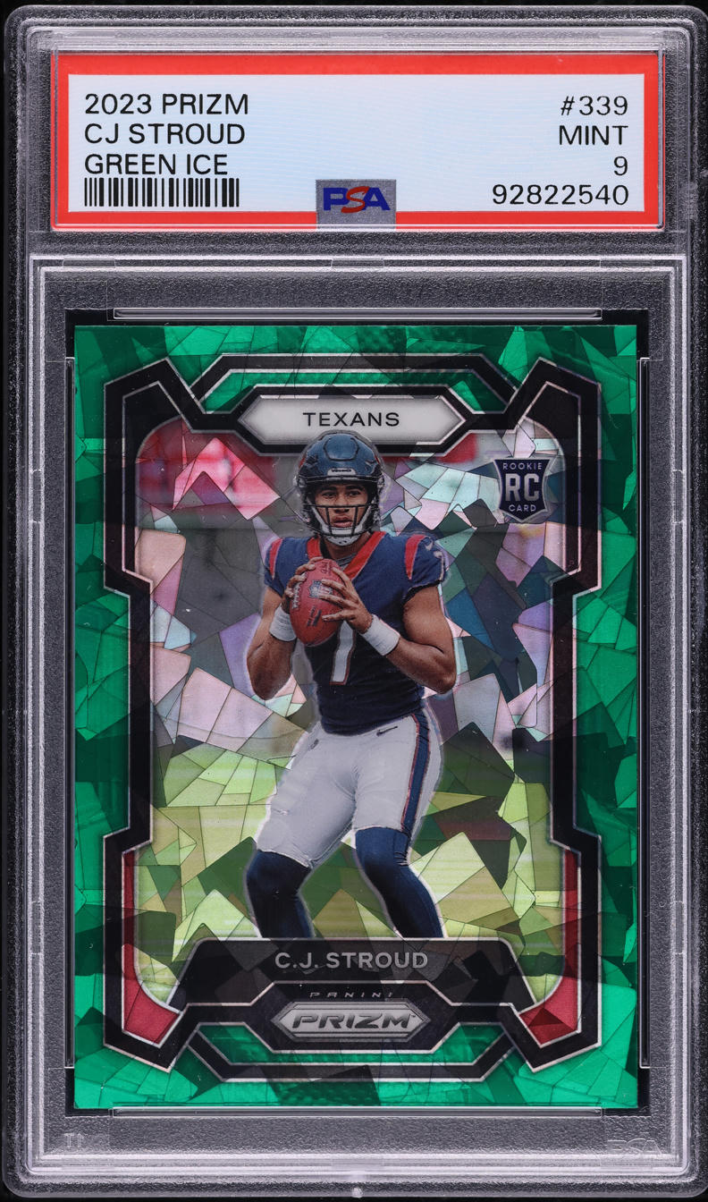 2023 Panini Prizm Green Ice C.J. Stroud ROOKIE #339 PSA 9 MINT