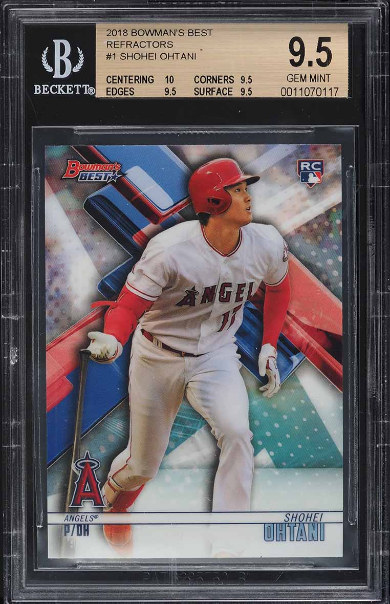 2018 Bowman's Best Refractor Shohei Ohtani ROOKIE #1 BGS 9.5 GEM MINT