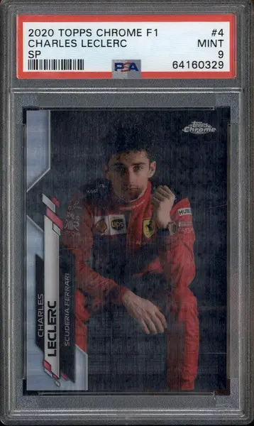 2020 Topps Chrome F1 Base Image Variation #4 Charles Leclerc PSA 9