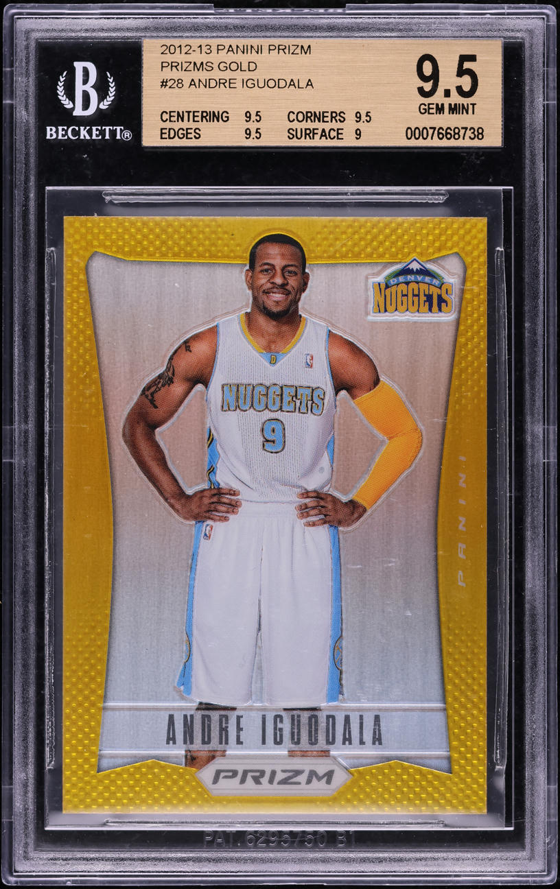 2012 Panini Prizm Gold Andre Iguodala /10 #28 BGS 9.5 GEM MINT