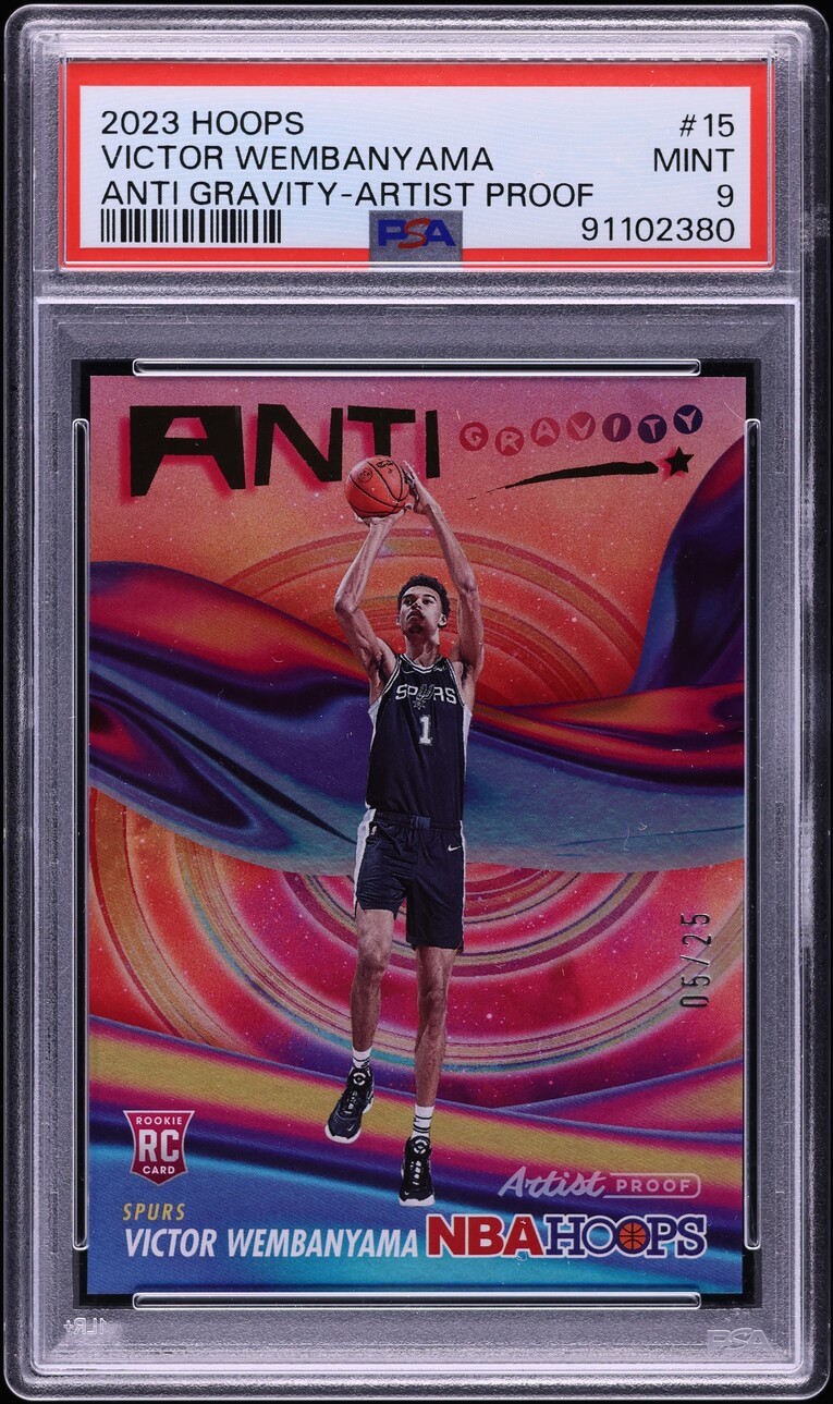 2023 Hoops Anti Gravity Artist Proof Victor Wembanyama ROOKIE /25 #15 PSA 9 MINT