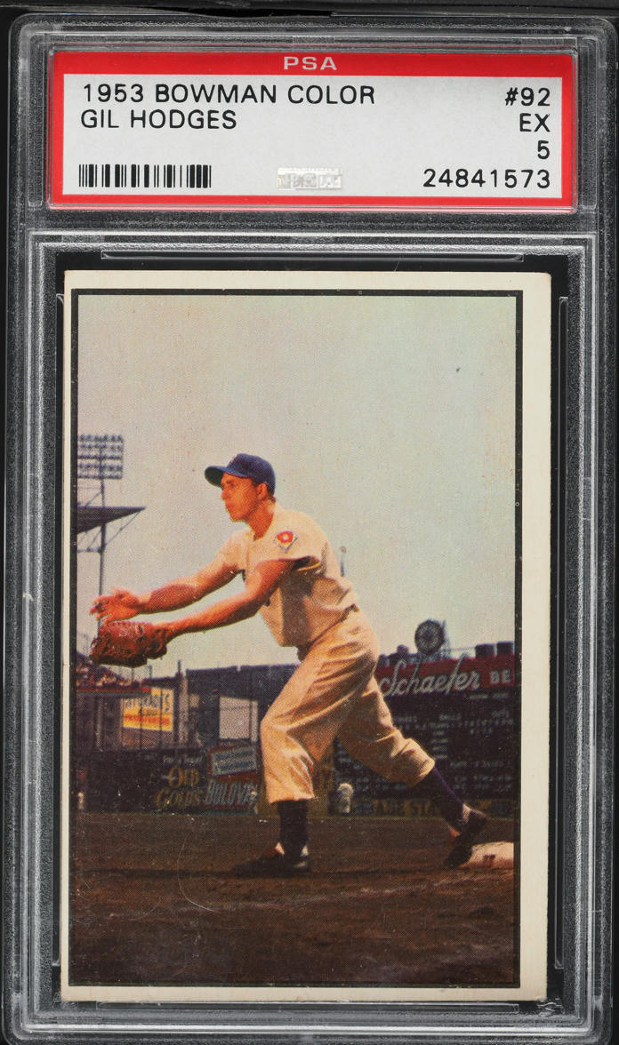 1953 Bowman Color Gil Hodges #92 PSA 5 EX