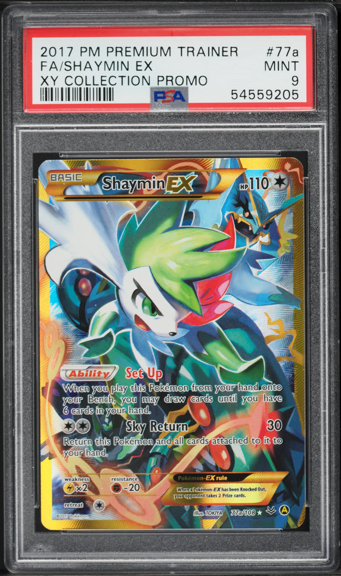 2017 Pokemon XY Promo Premium Trainer Full Art Shaymin EX #77a PSA 9 MINT