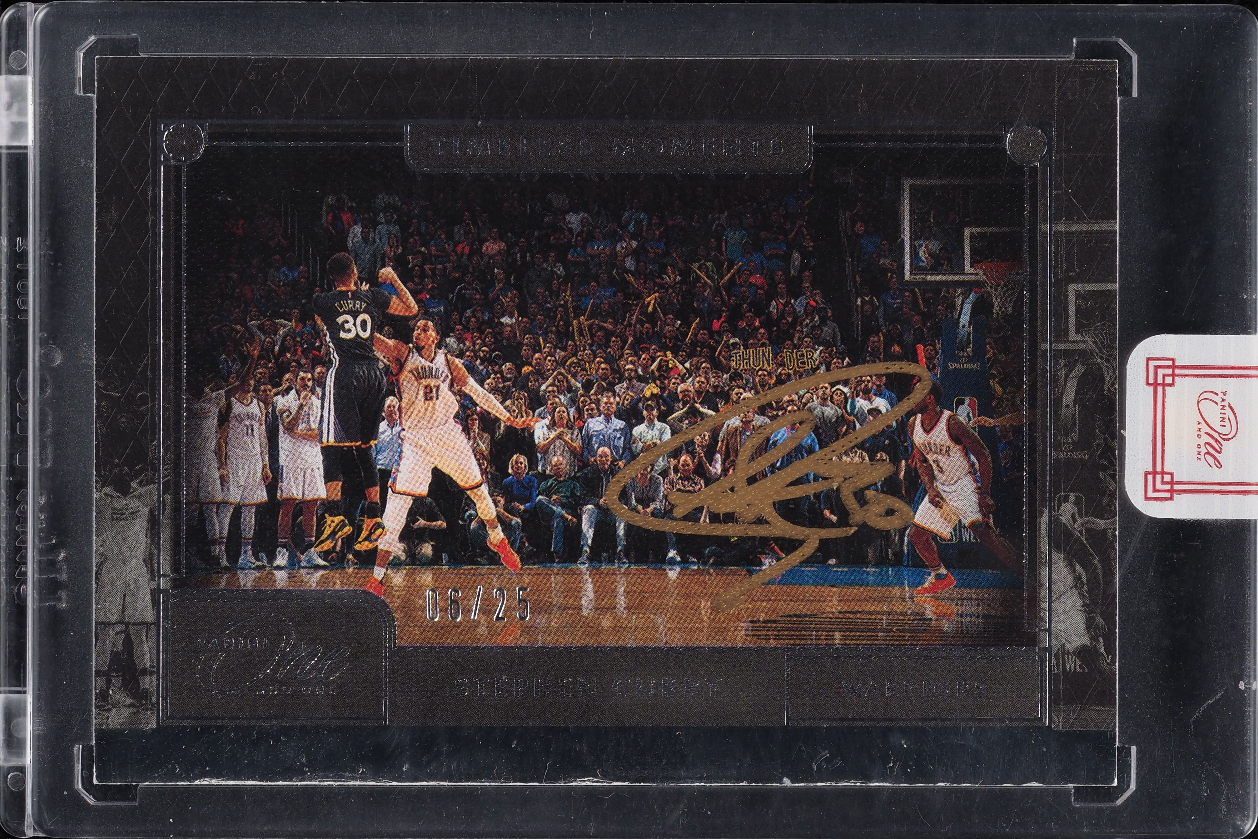 2020 Panini One And One Timeless Moments Stephen Curry AUTO /25 #TML-SCU