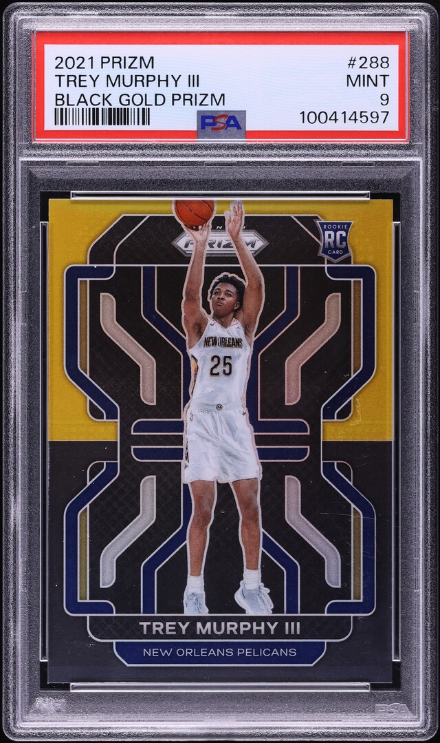 2021 Panini Prizm Black Gold Trey Murphy III ROOKIE /5 #288 PSA 9 MINT