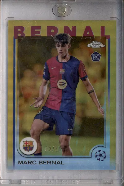 2024-25 Topps Chrome UEFA Club Gold Refractor #39 Marc Bernal RC /50
