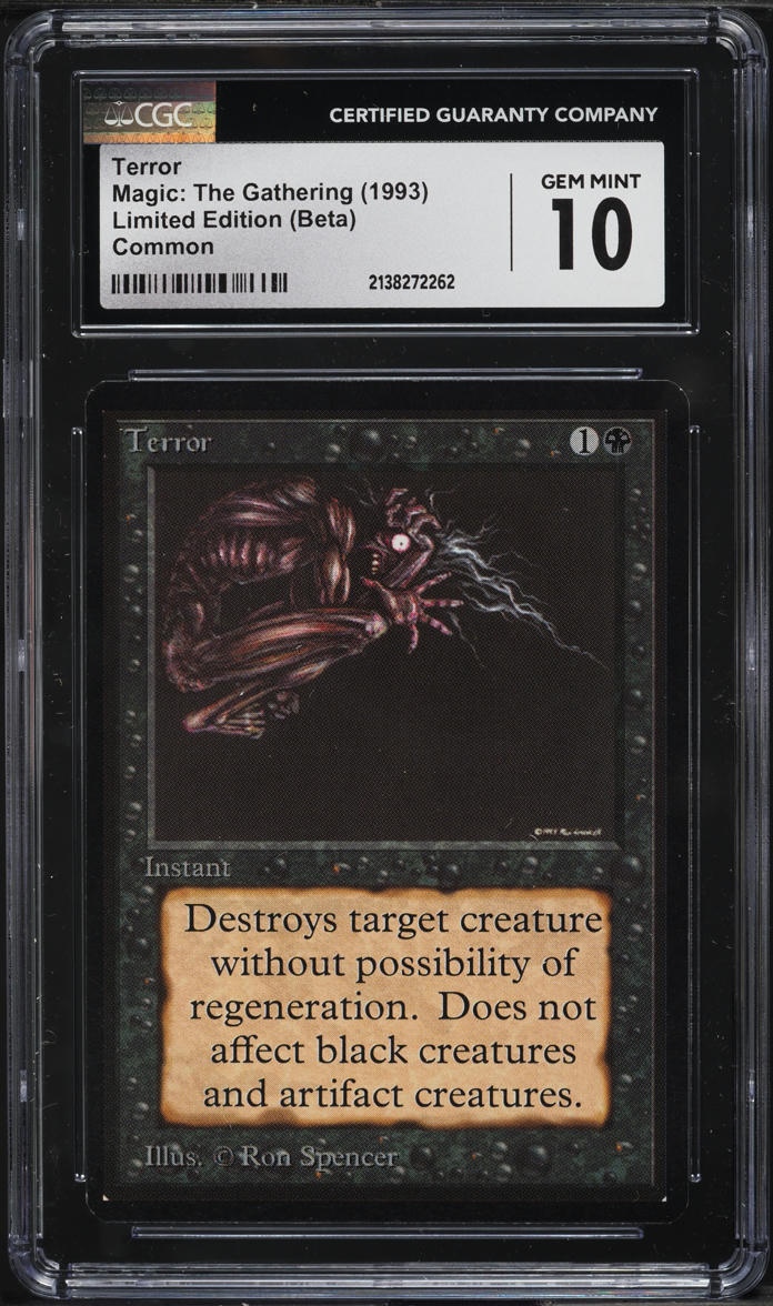 1993 Magic The Gathering MTG Beta Terror CGC 10 GEM MINT