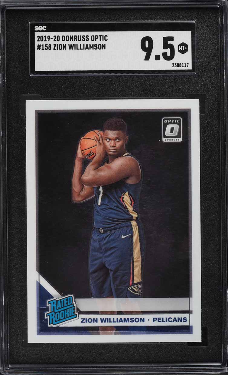 2019 Donruss Optic Zion Williamson ROOKIE #158 SGC 9.5 MINT+