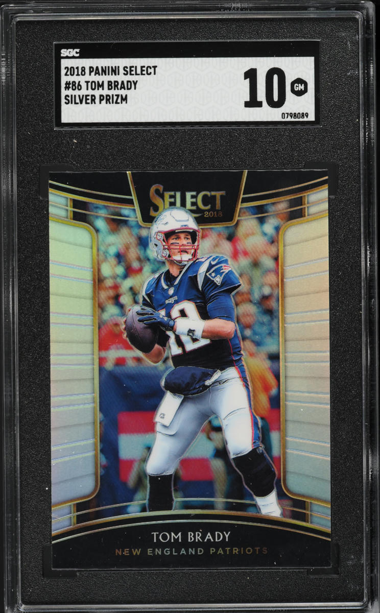 2018 Select Silver Prizm Tom Brady #86 SGC 10 GEM MINT