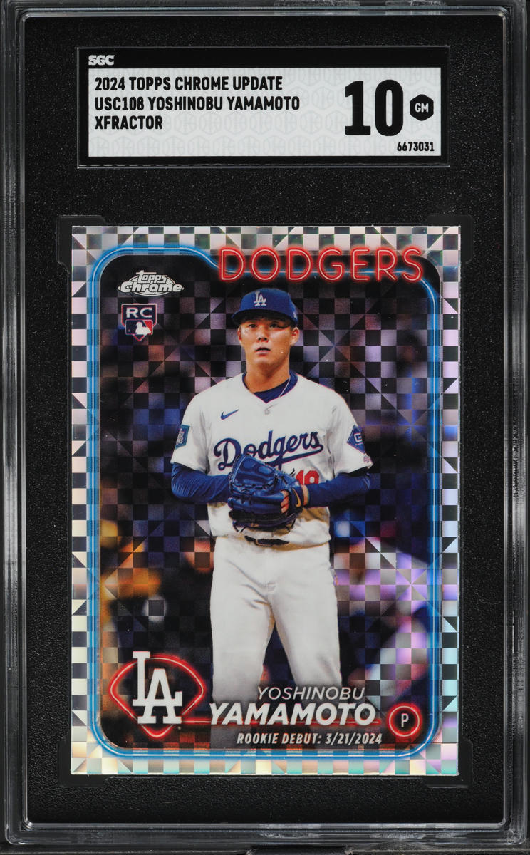 2024 Topps Chrome Update Xfractor Yoshinobu Yamamoto ROOKIE #USC108 SGC 10 GEM