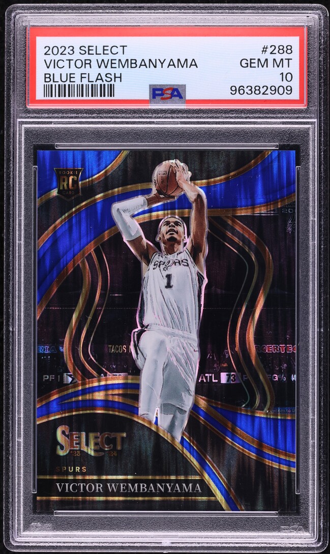 2023 Select Courtside Blue Flash Victor Wembanyama ROOKIE /99 #288 PSA 10 GEM