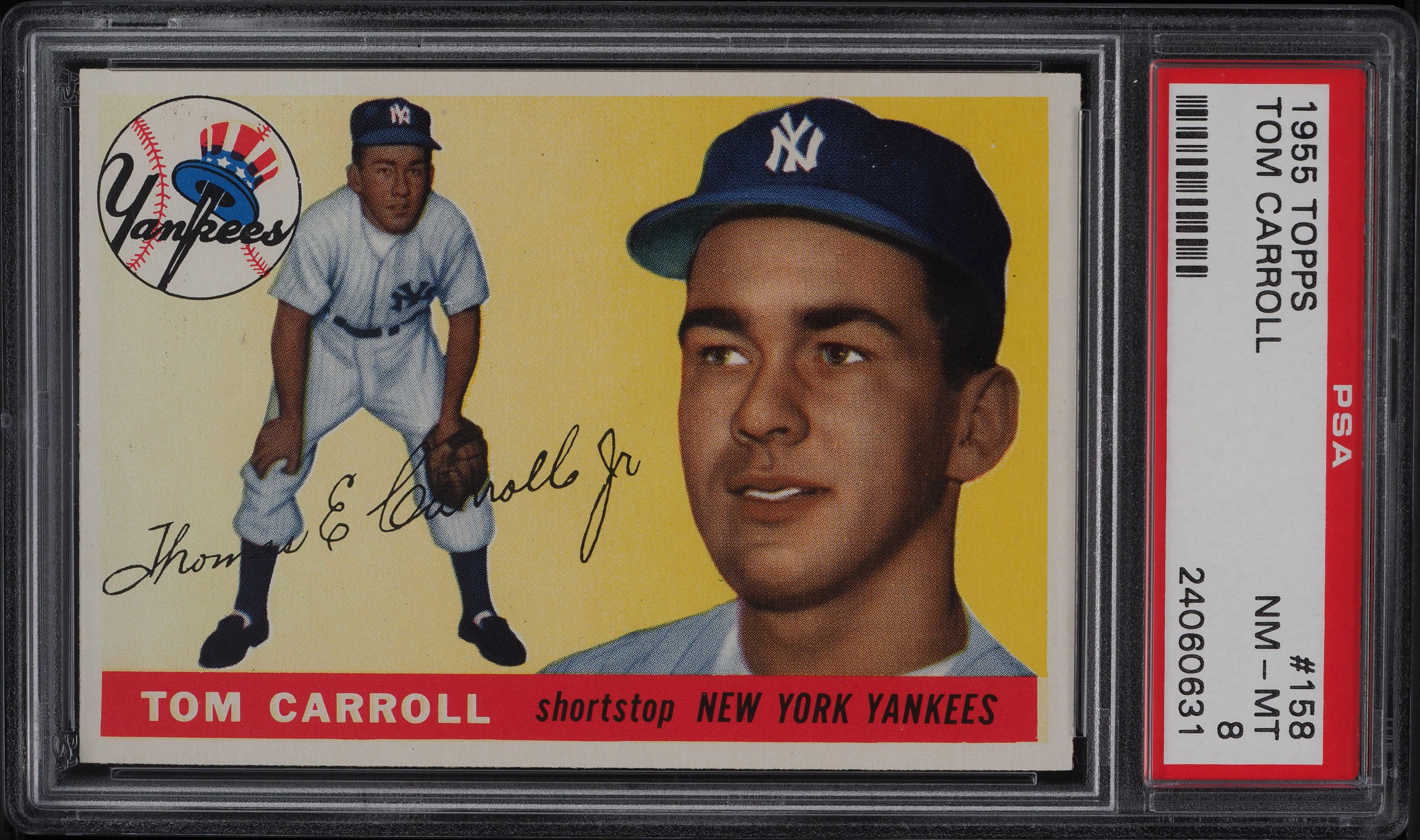 1955 Topps Tom Carroll #158 PSA 8 NM-MT
