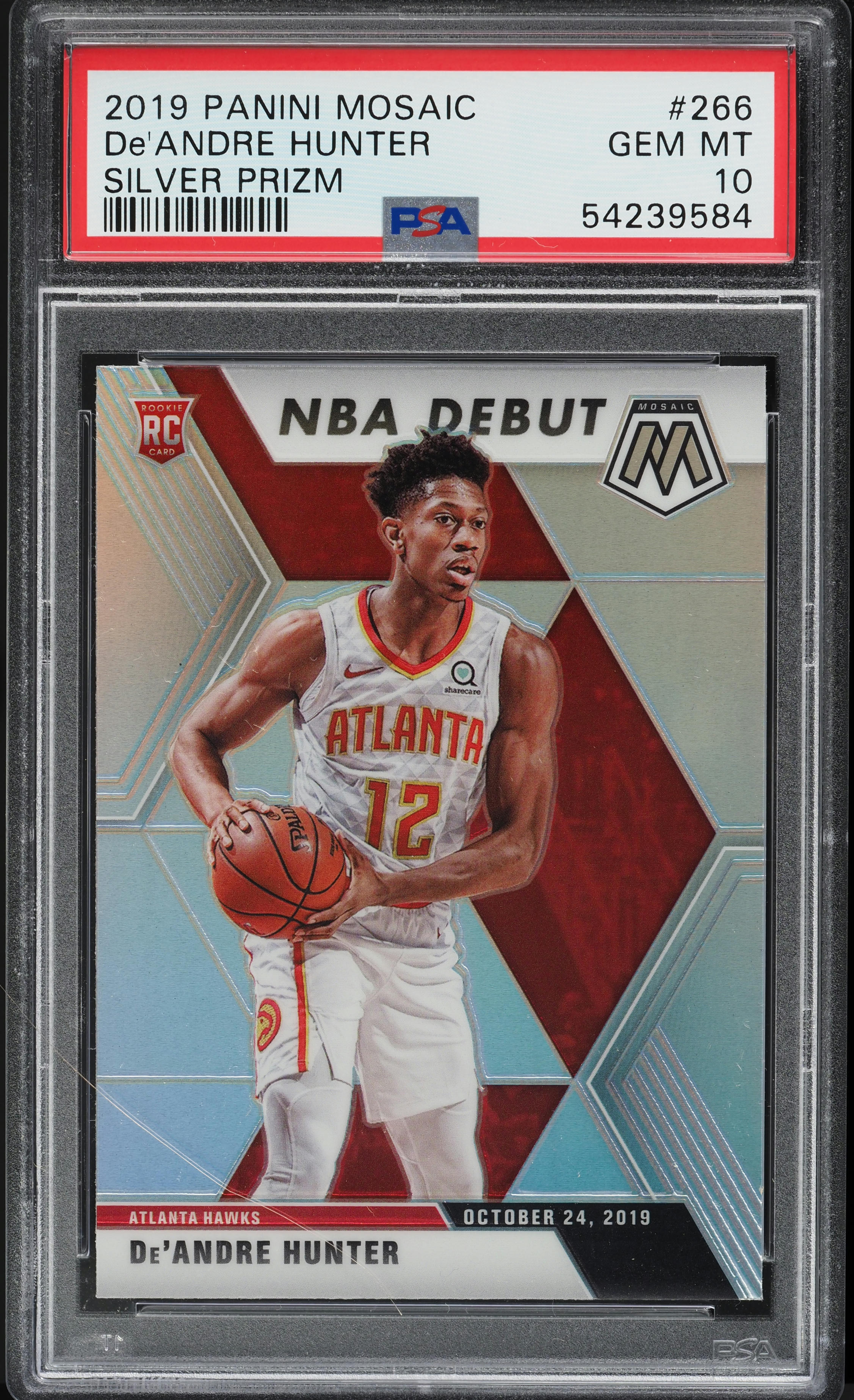 2019 Panini Mosaic Silver De'Andre Hunter ROOKIE #266 PSA 10 GEM MINT