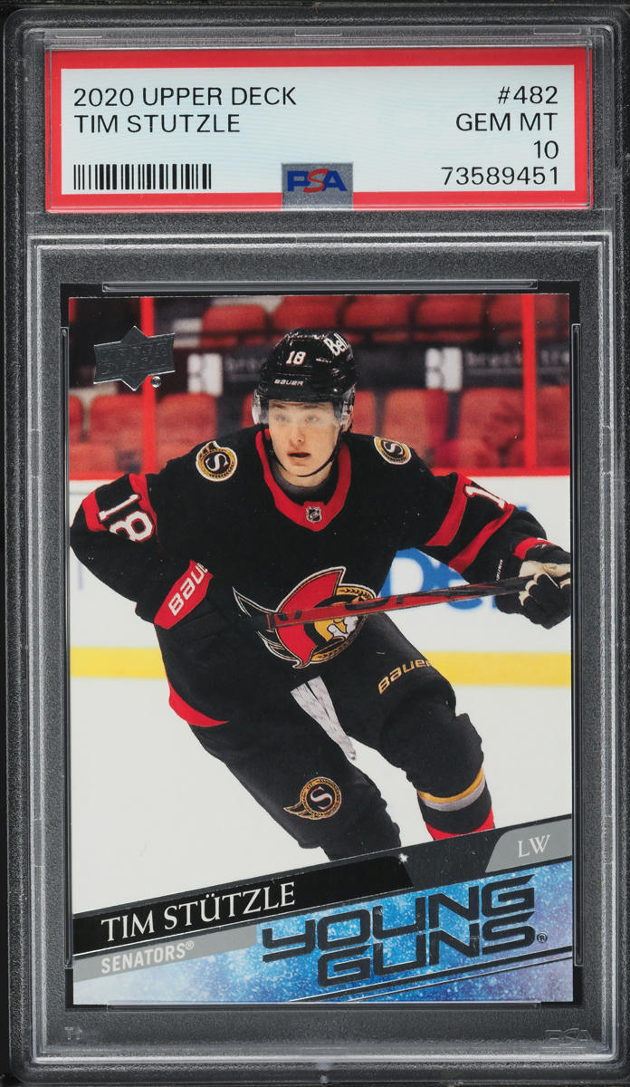 2020 Upper Deck Young Guns Tim Stutzle ROOKIE #482 PSA 10 GEM MINT