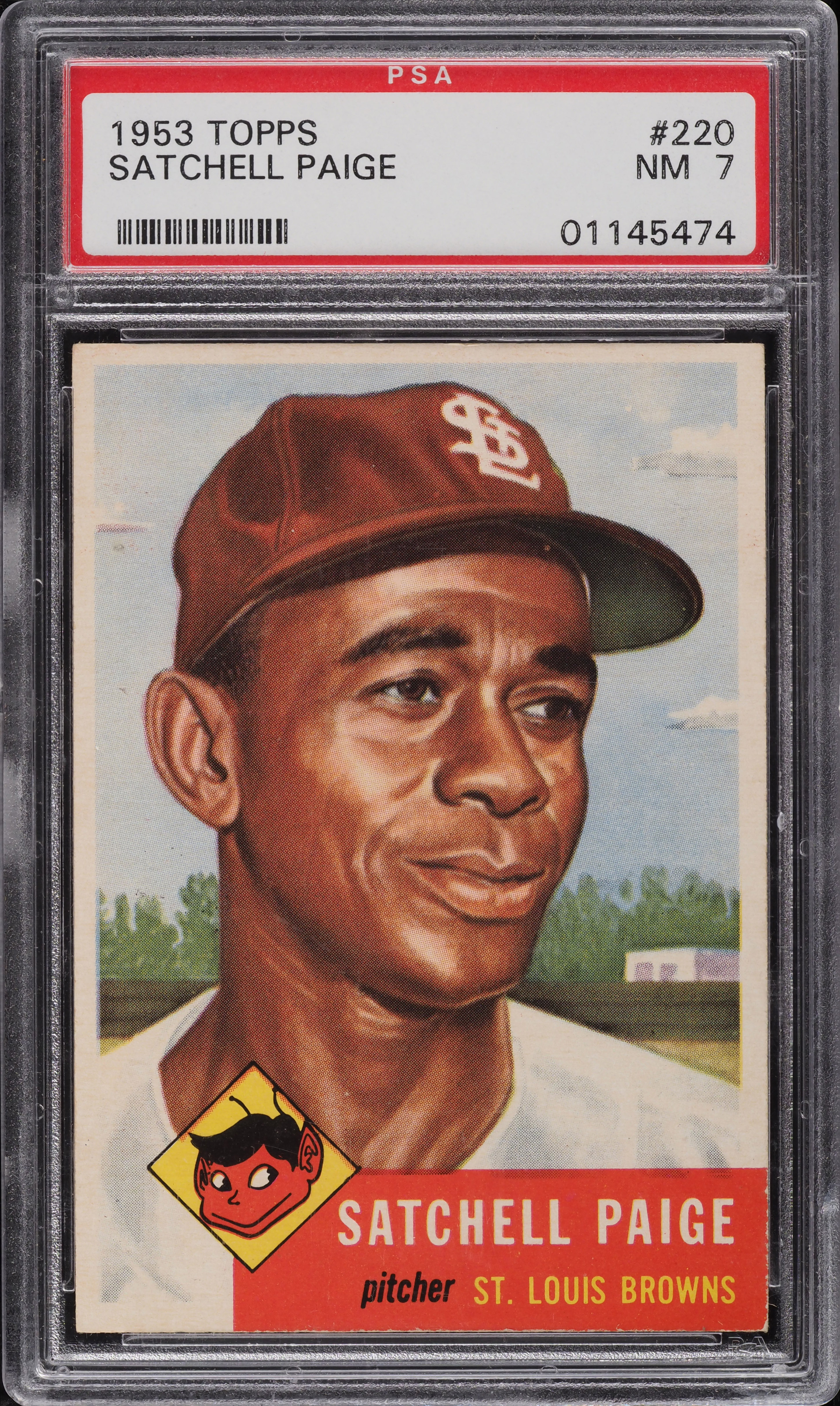 1953 Topps Satchell Paige #220 PSA 7 NRMT