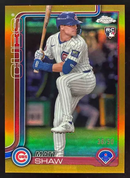 2025 Topps Chrome Gold Refractor #219 Matt Shaw RC /50