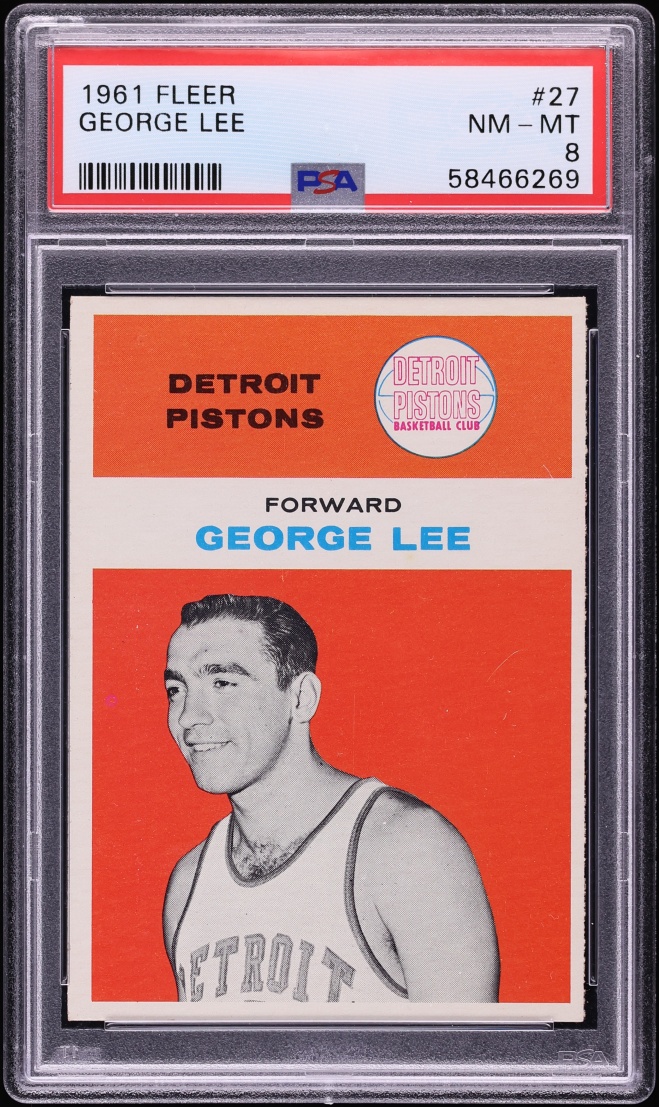1961 Fleer Basketball George Lee #27 PSA 8 NM-MT