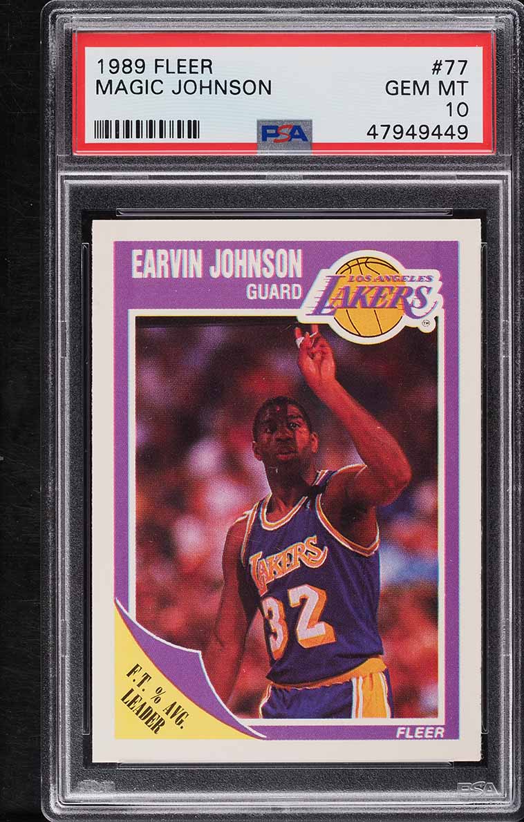 1989 Fleer Basketball Magic Johnson #77 PSA 10 GEM MINT