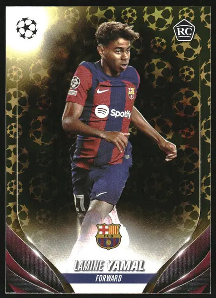 2023-24 Topps UEFA Club Competitions Starball Foil #64 Lamine Yamal RC