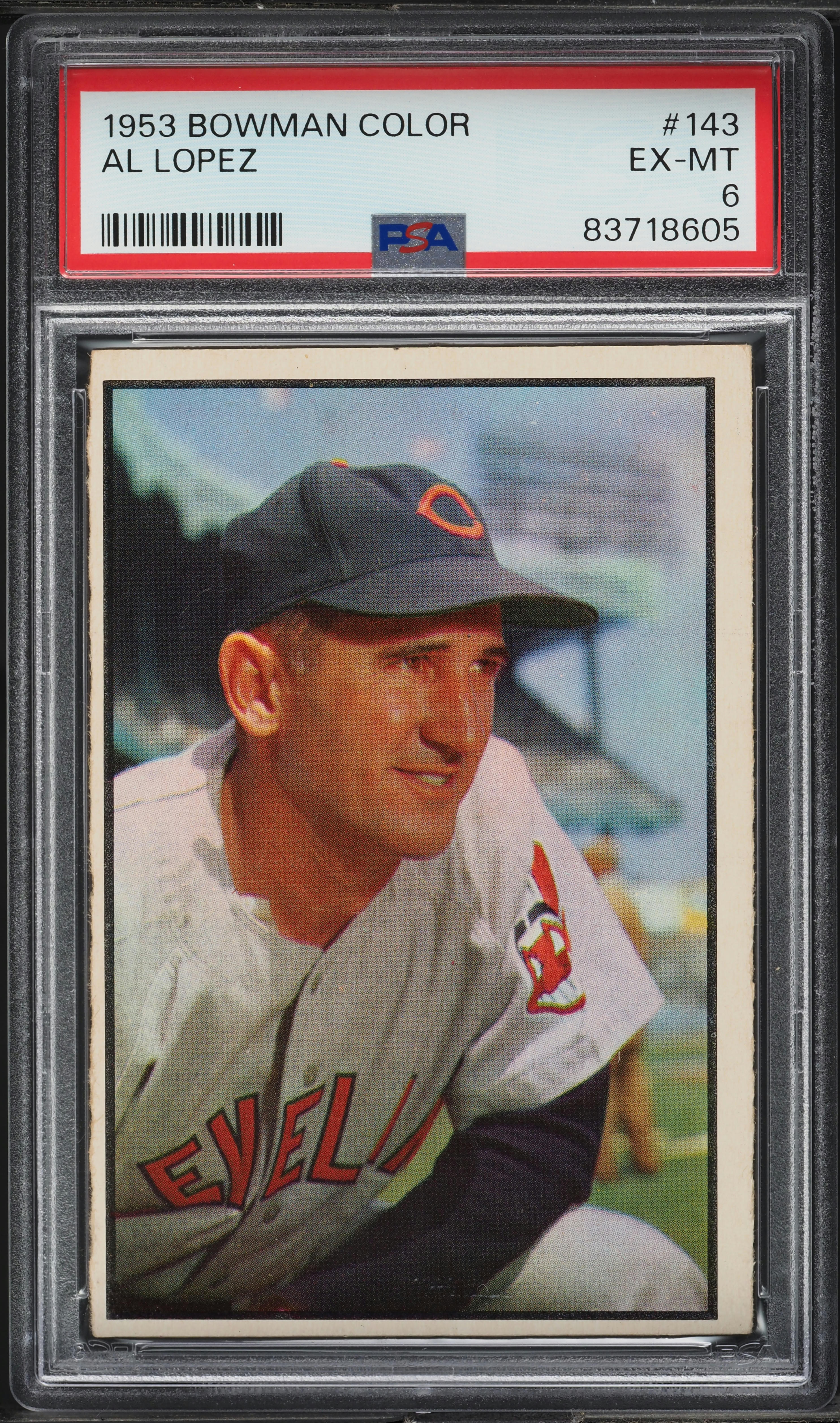 1953 Bowman Color Al Lopez #143 PSA 6 EXMT