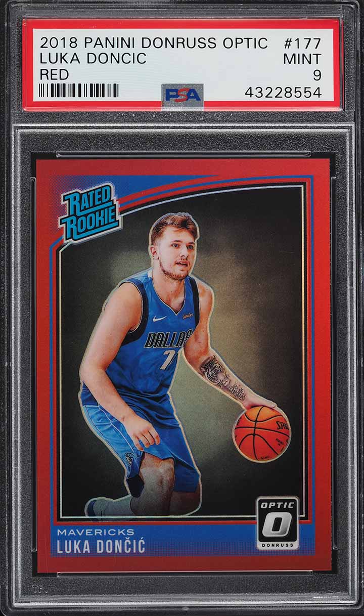2018 Donruss Optic Red Luka Doncic ROOKIE RC /99 #177 PSA 9 MINT