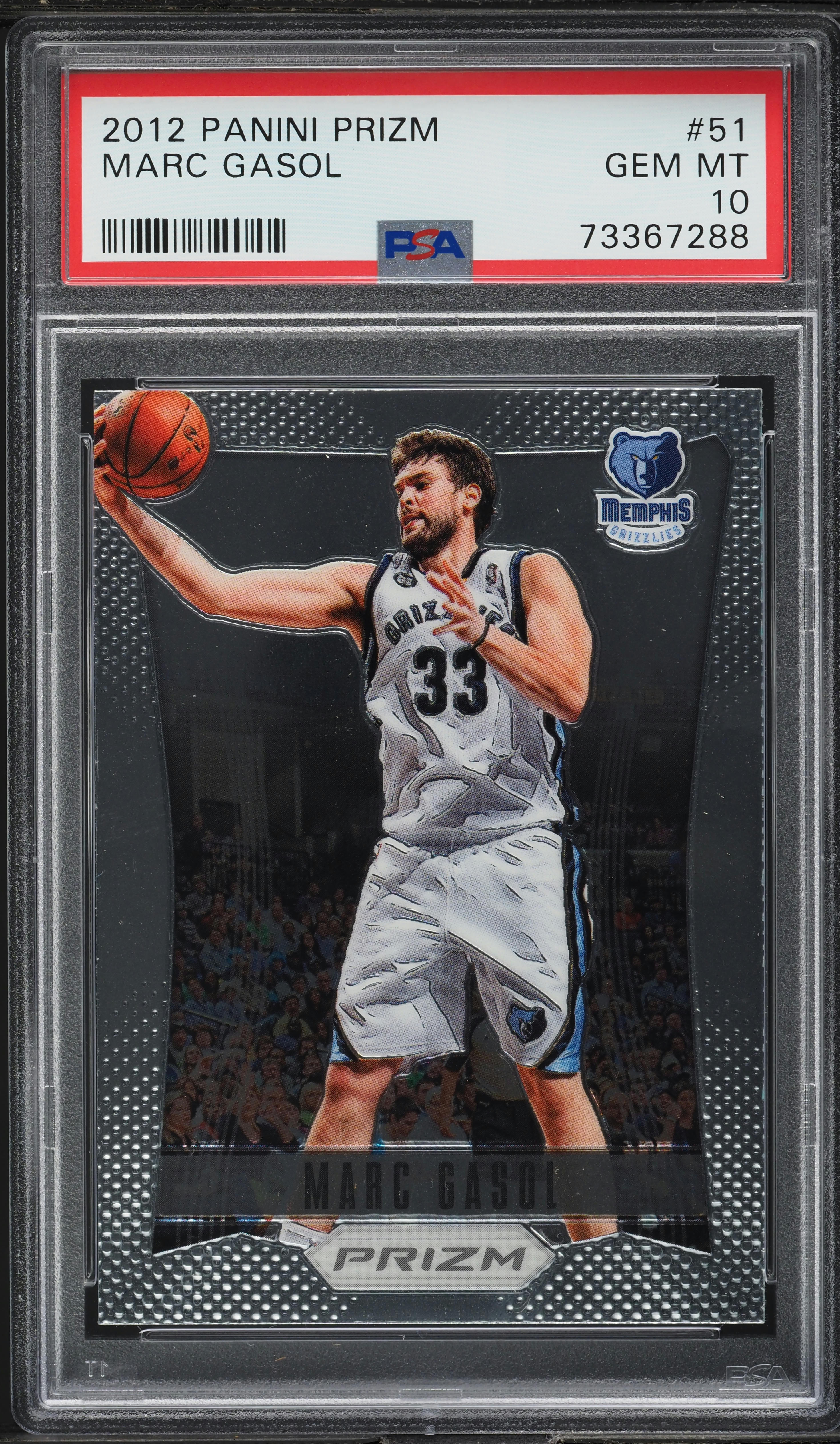 2012 Panini Prizm Marc Gasol #51 PSA 10 GEM MINT