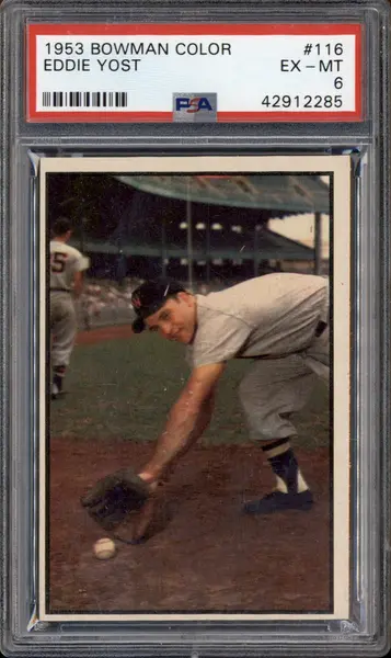 1953 Bowman Color #116 Eddie Yost PSA 6
