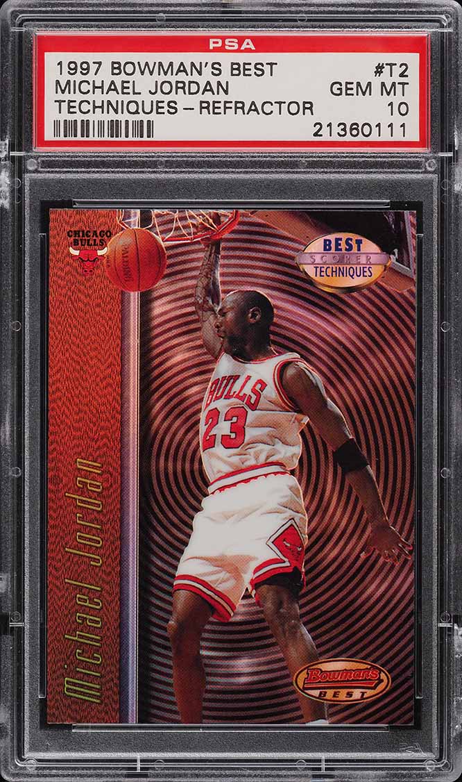 1997 Bowman's Best Techniques Refractor Michael Jordan #T2 PSA 10 GEM MINT