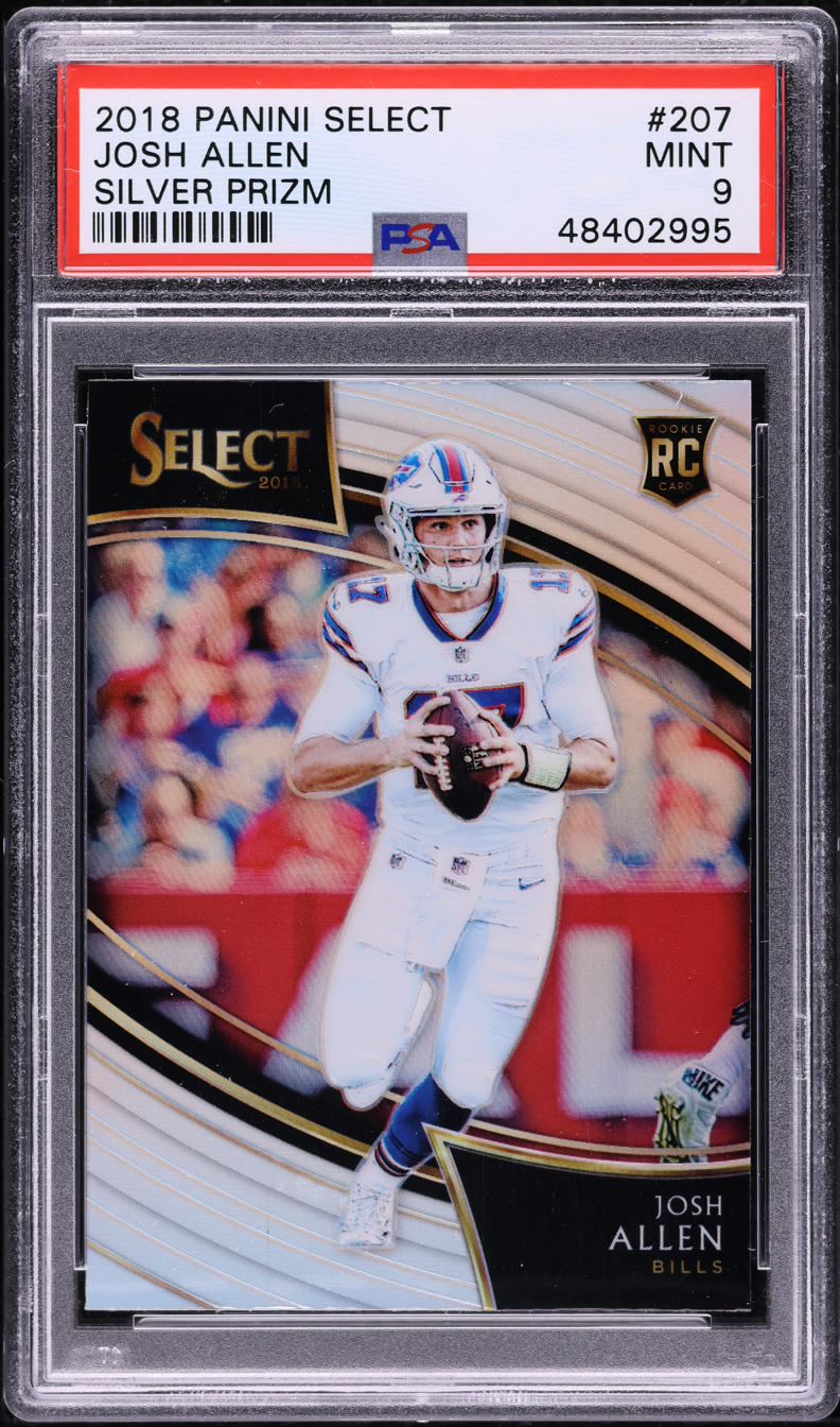 2018 Select Field Level Silver Prizm Josh Allen ROOKIE #207 PSA 9 MINT