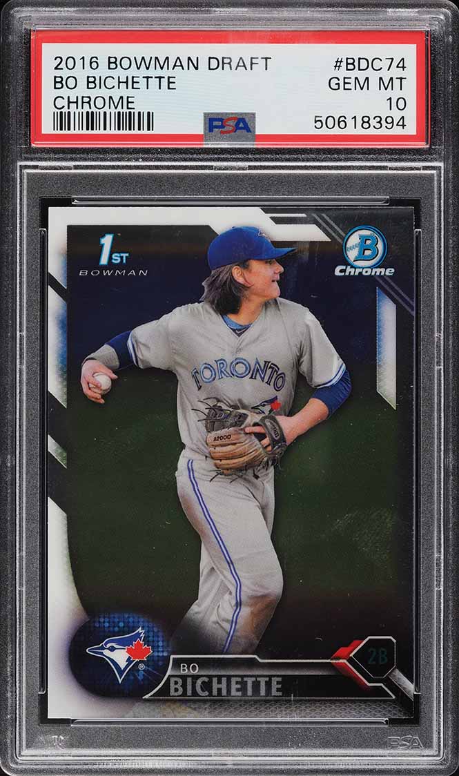 2016 Bowman Chrome Draft Bo Bichette ROOKIE RC #BDC74 PSA 10 GEM MINT