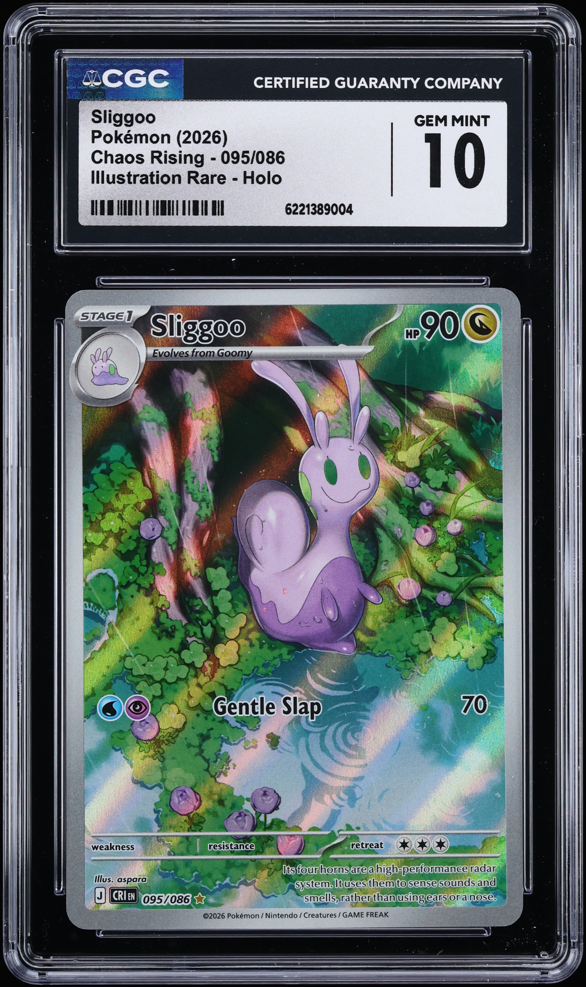 2026 Pokemon Mega Evolution Chaos Rising IR Sliggoo #95 CGC 10 GEM MINT