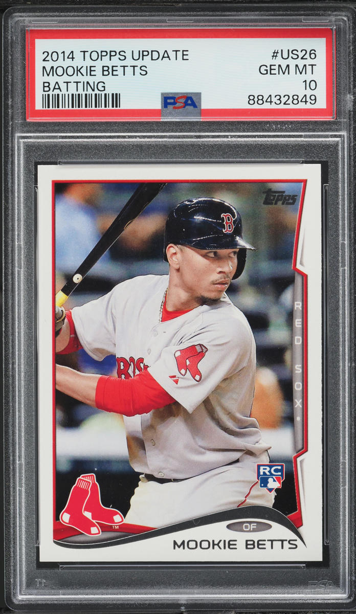 2014 Topps Update Batting Mookie Betts ROOKIE #US26 PSA 10 GEM MINT