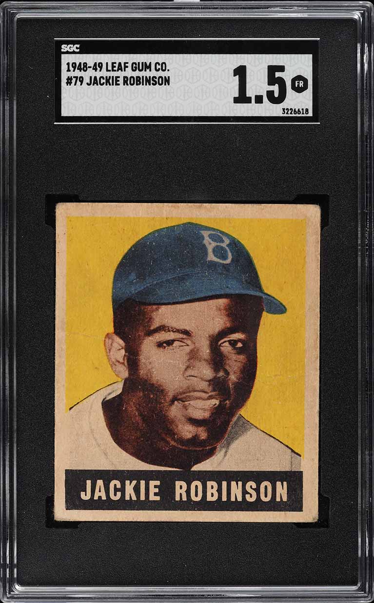 1948 Leaf Jackie Robinson ROOKIE #79 SGC 1.5 FR