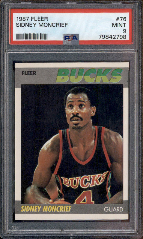 1987 Fleer #76 Sidney Moncrief PSA 9