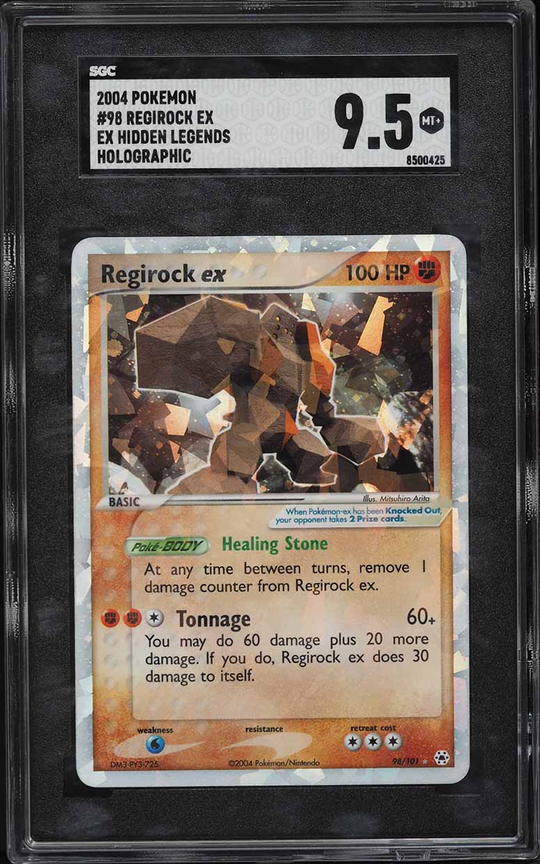 2004 Pokemon EX Hidden Legends Regirock Ex #98 SGC 9.5 MINT+