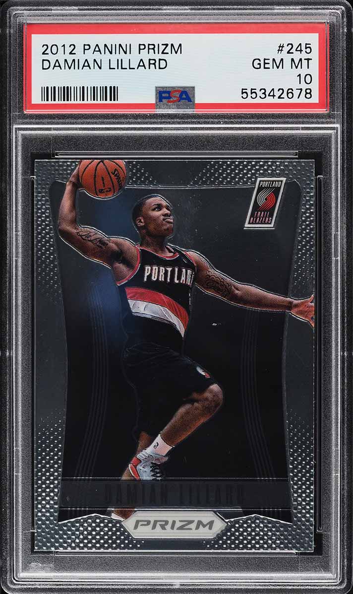2012 Panini Prizm Damian Lillard ROOKIE #245 PSA 10 GEM MINT