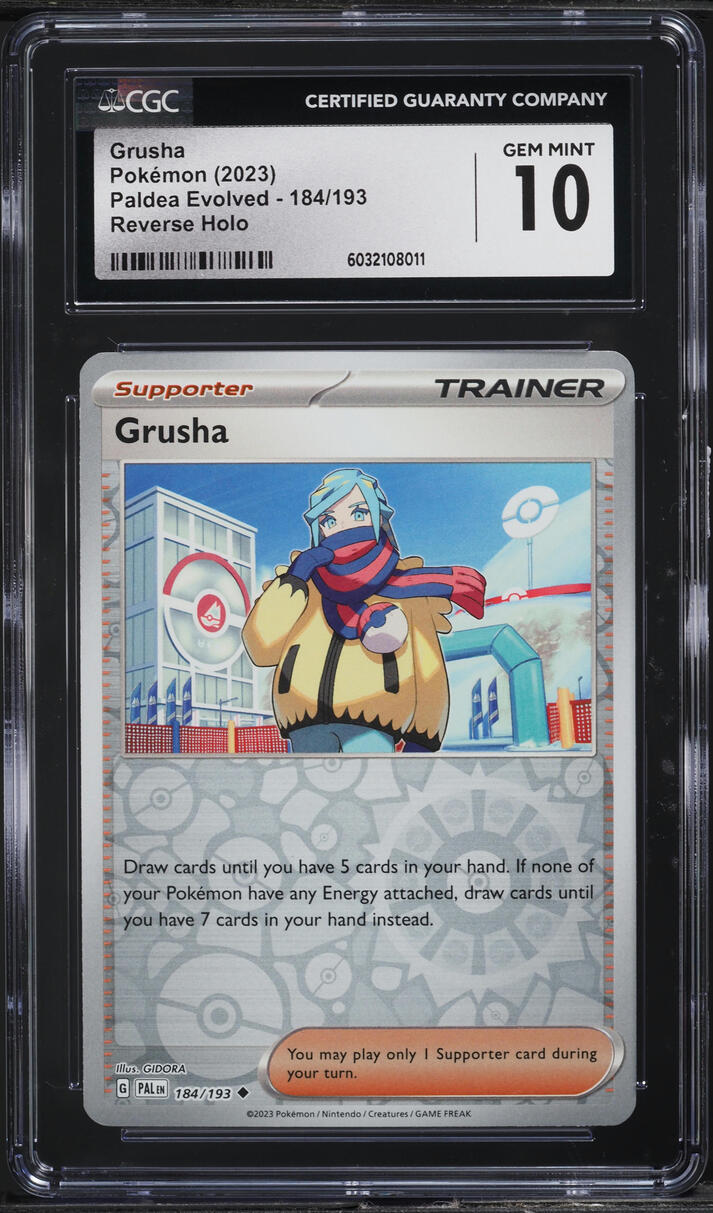 2023 Pokemon SV Paldea Evolved Reverse Holo Grusha #184 CGC 10 GEM MINT