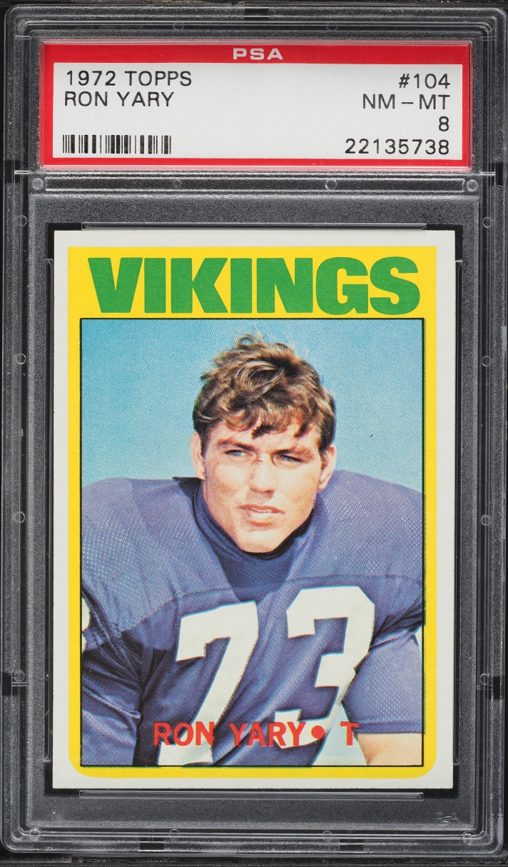 1972 Topps Football Ron Yary ROOKIE #104 PSA 8 NM-MT