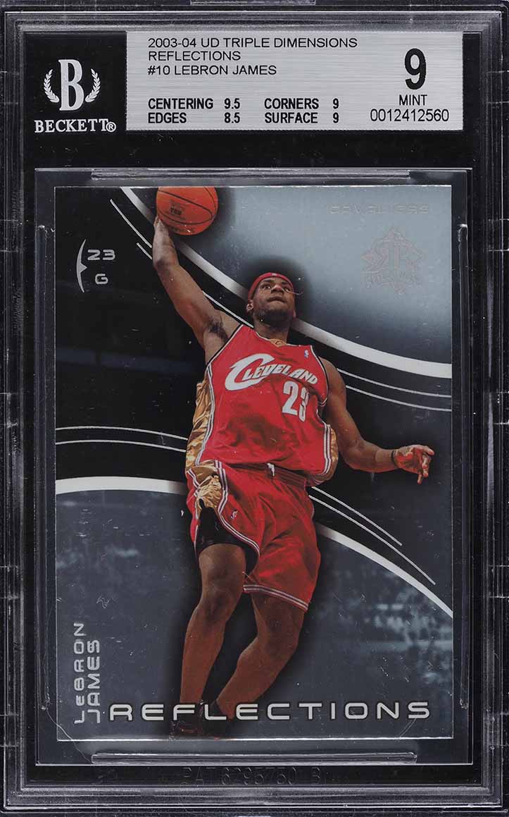 2003 Upper Deck Triple Dimensions Reflections LeBron James ROOKIE #10 BGS 9 MINT