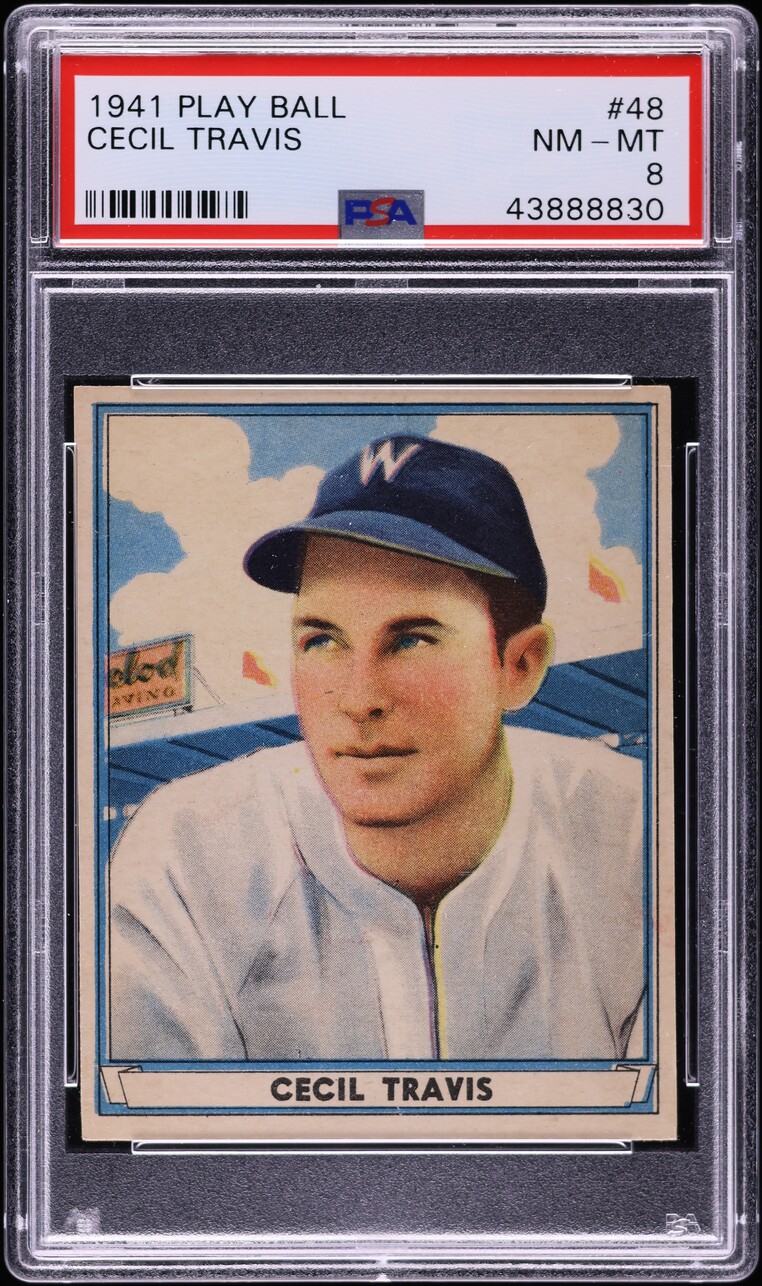 1941 Play Ball Cecil Travis #48 PSA 8 NM-MT