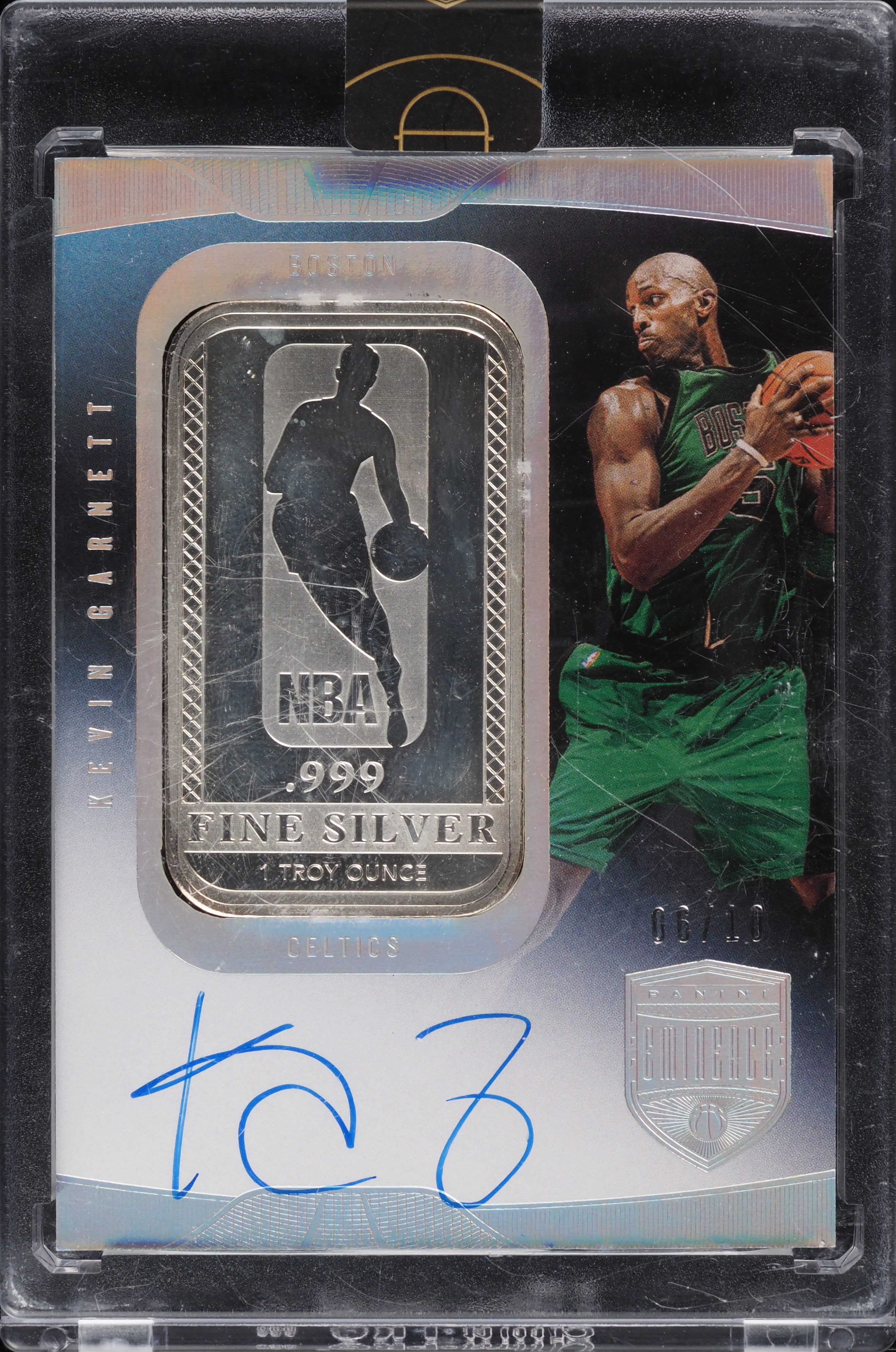 2019 Panini Eminence Silver Logoman Kevin Garnett AUTO /10 #LA-KGN