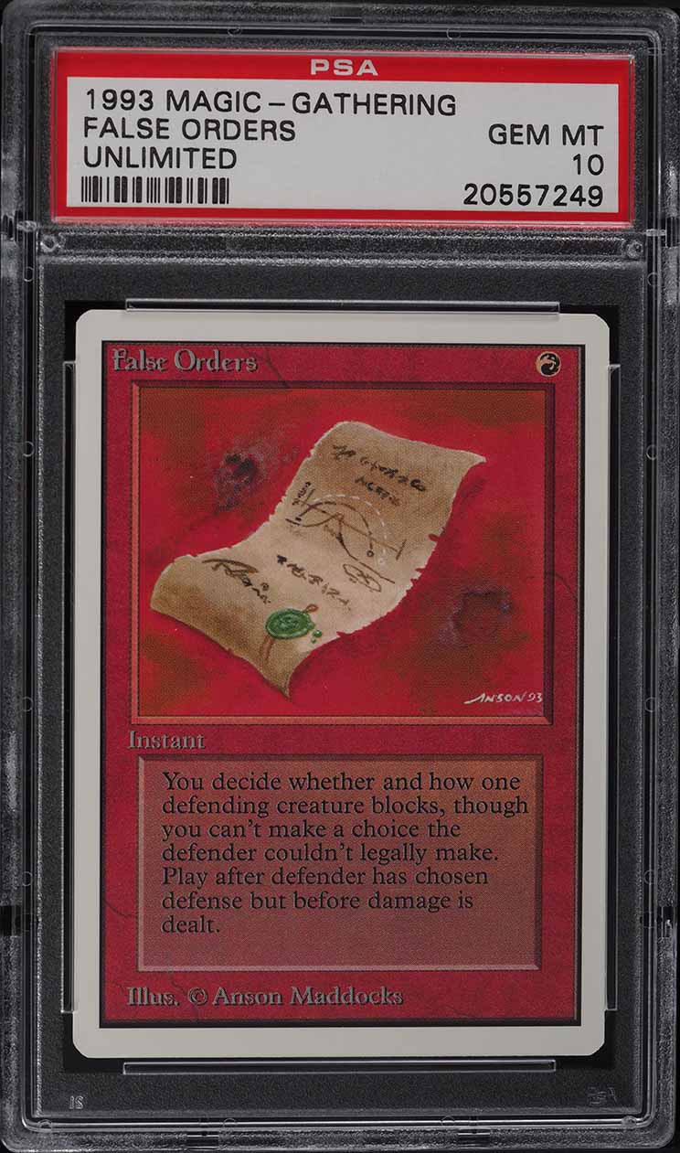 1993 Magic The Gathering MTG Unlimited False Orders PSA 10 GEM MINT