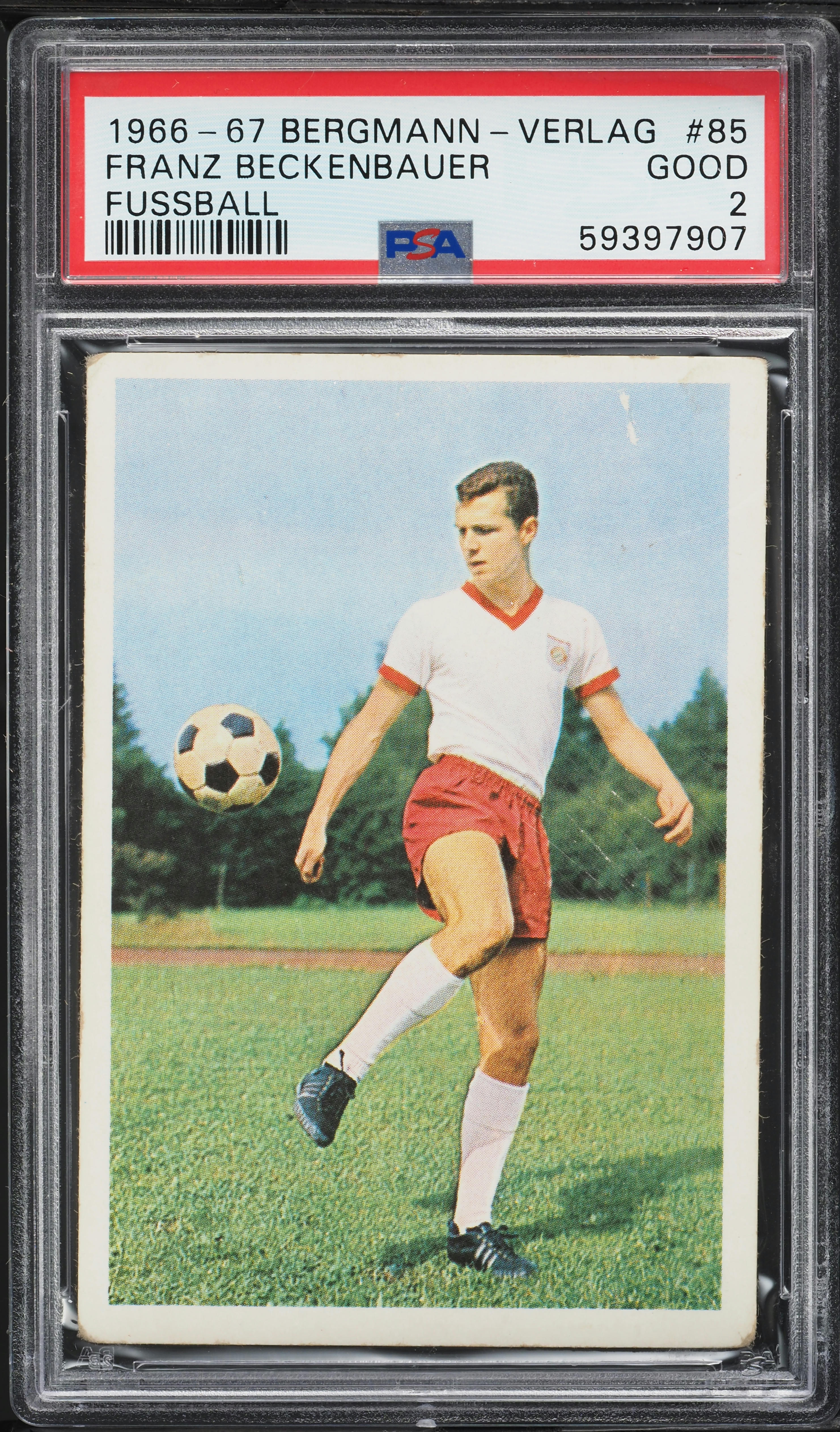 1966 Bergmann-Verlag Fussball Franz Beckenbauer #85 PSA 2 GD