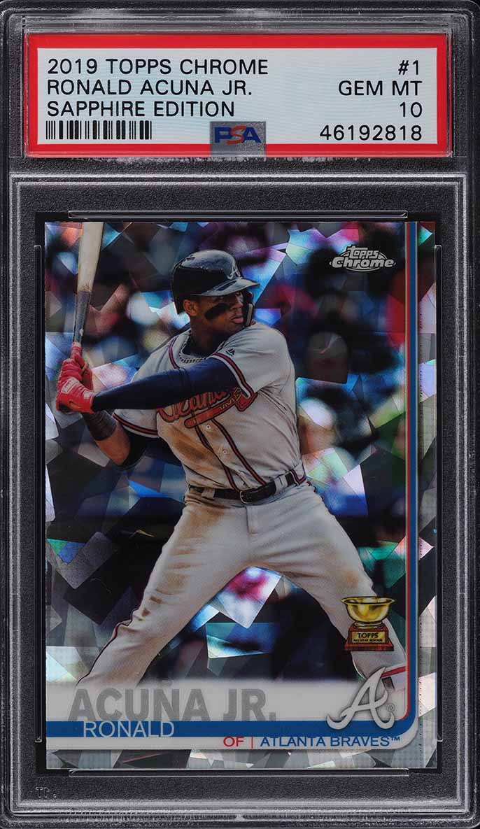 2019 Topps Chrome Sapphire Edition Ronald Acuna Jr. #1 PSA 10 GEM MINT